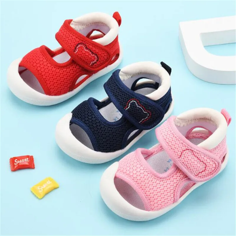 

Summer Toddler Sandals for Baby Girl Shoes Color Net Cloth Breathable Boys Sneakers New Design Kids Infant Sport Girls Sandals