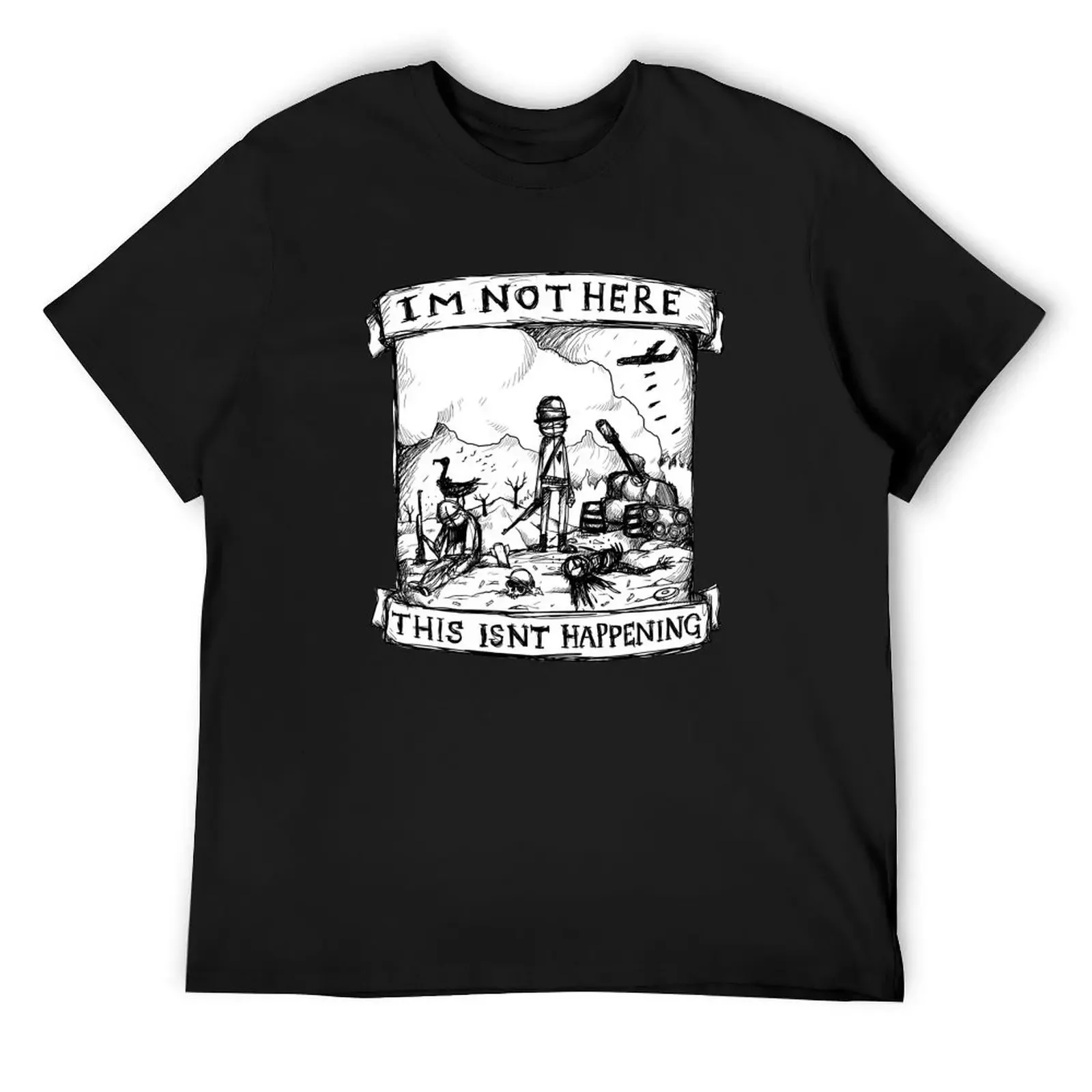 Im Not Here, This isnt Happening - How to Disappear Completely - Illustrated Lyrics T-Shirt