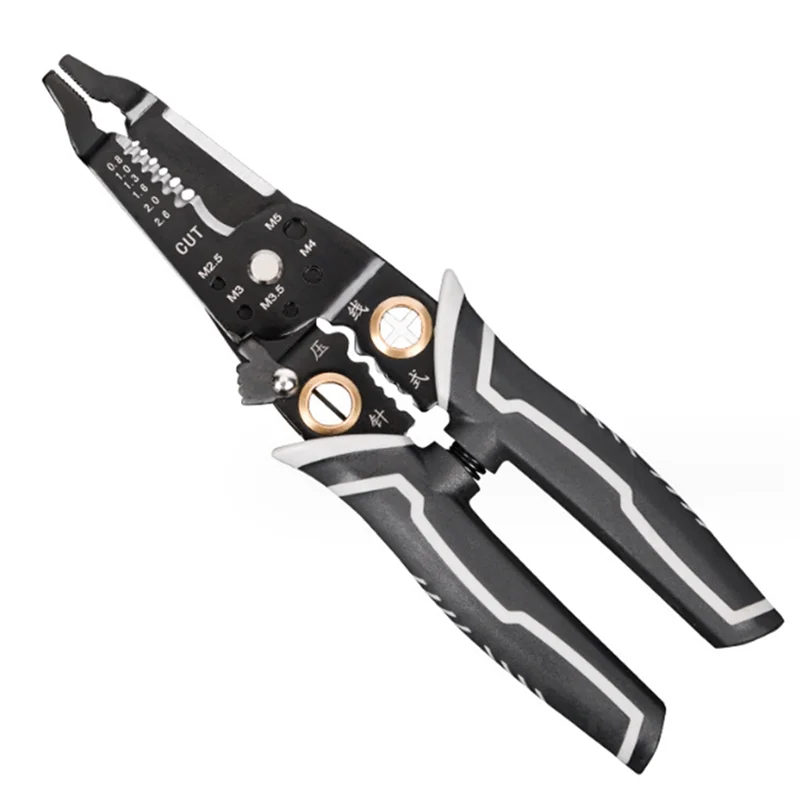 ABFW 9 in 1 Wire Stripper Tool, 8inch Wire Cutting Tool for Wire Stripping Cutting with Wire Splitting and Winding Function