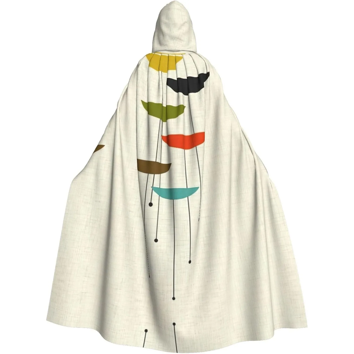 

mid century modern prints print Adult Hooded Cape Carnival Festival Cape Cosplay Robe Costume party Gothic Carnival
