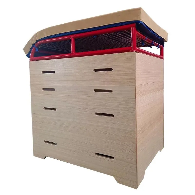 Wooden Vault Trainer Gymnastics Equipment Steel Frame Foam Polyester Sports Recreation Gear 1 Year Warranty Factory Direct