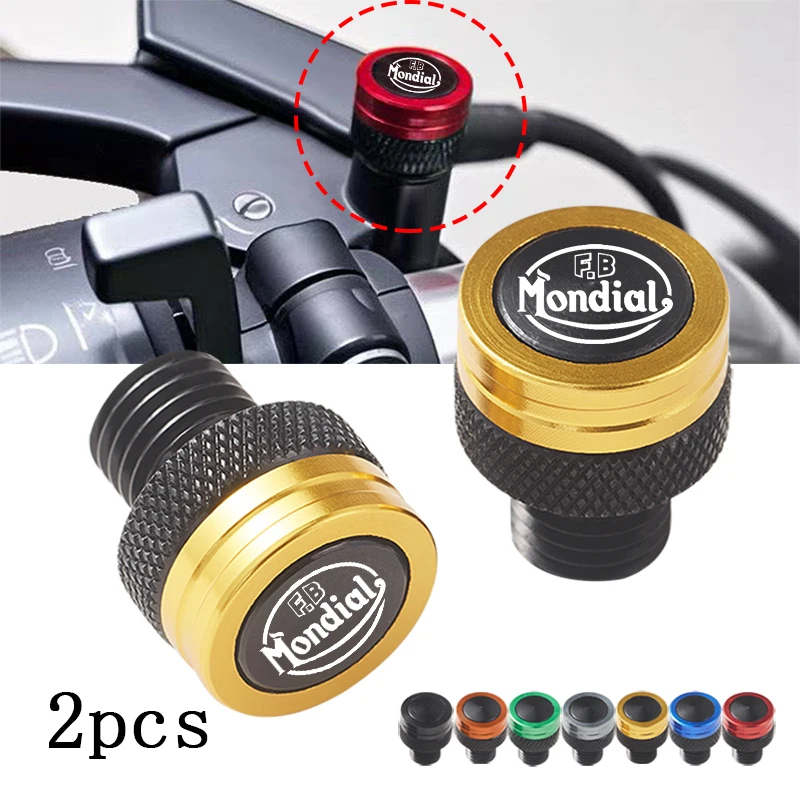 Tornillos de aluminio M10 x 1,25 para motocicleta, pernos, tapones para orificios de espejo, tapa para pista plana FB Mondial HPS 125 300 Hipster Imola SMT SMX 125