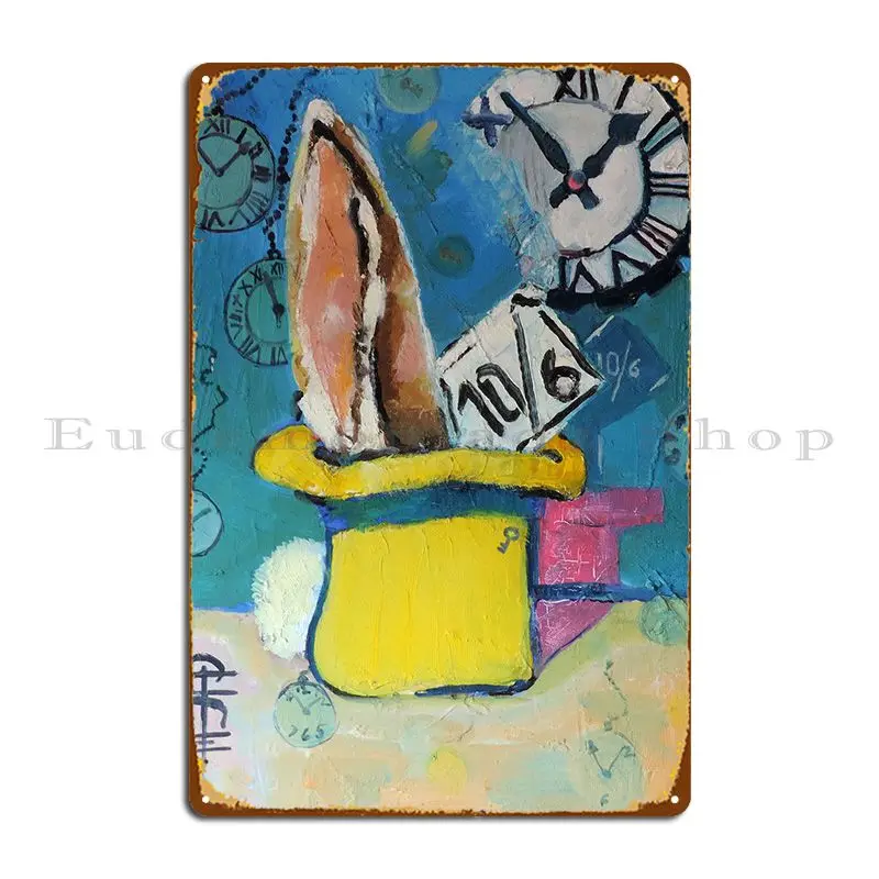 

We Are All Mad Here Metal Plaque Poster PaintingDecoration Cave Character Living Room Tin Sign Poster