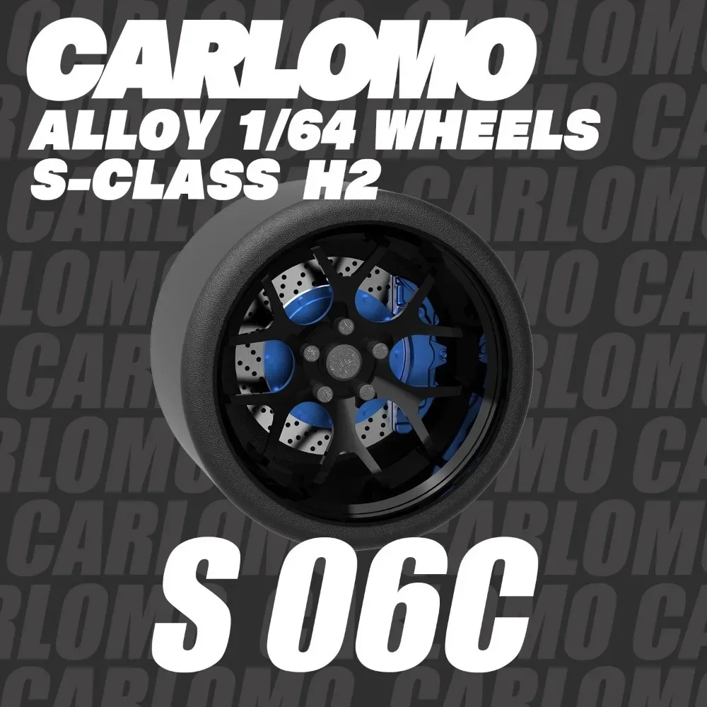 NEW 1/64 Alloy COOLCARIFUN 10.5mm Wheel or CARLOMO 9.5mm Wheels with Brake and Tires 1:64 Model Car TLV/IG/HW Modified Parts