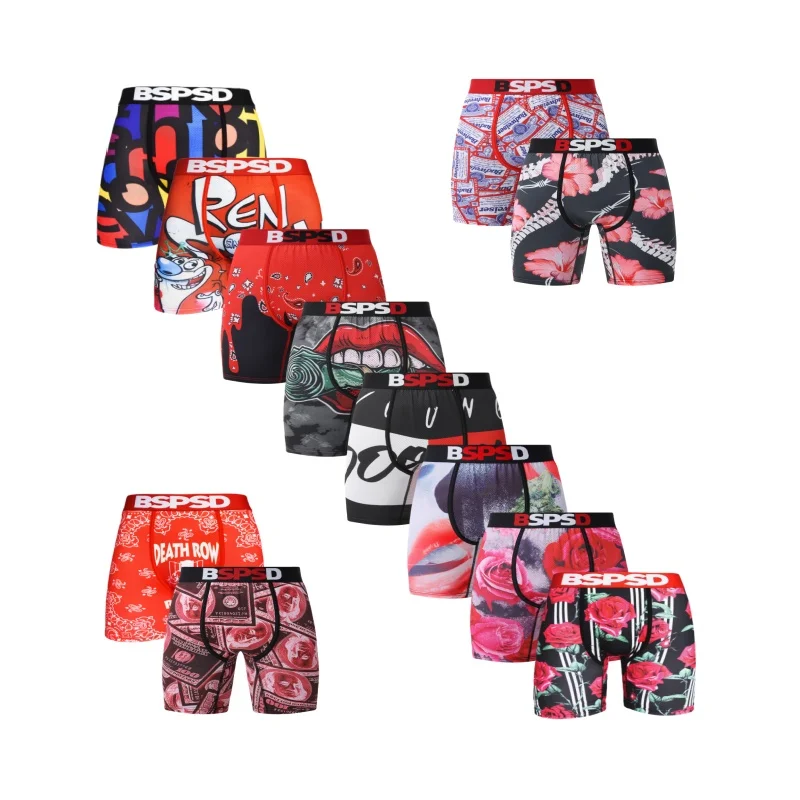 

1 шт., мужское нижнее белье, боксеры, сексуальные боксеры с принтом, дышащие мягкие мужские трусы-боксеры, мужские спортивные трусы, мужские трусы