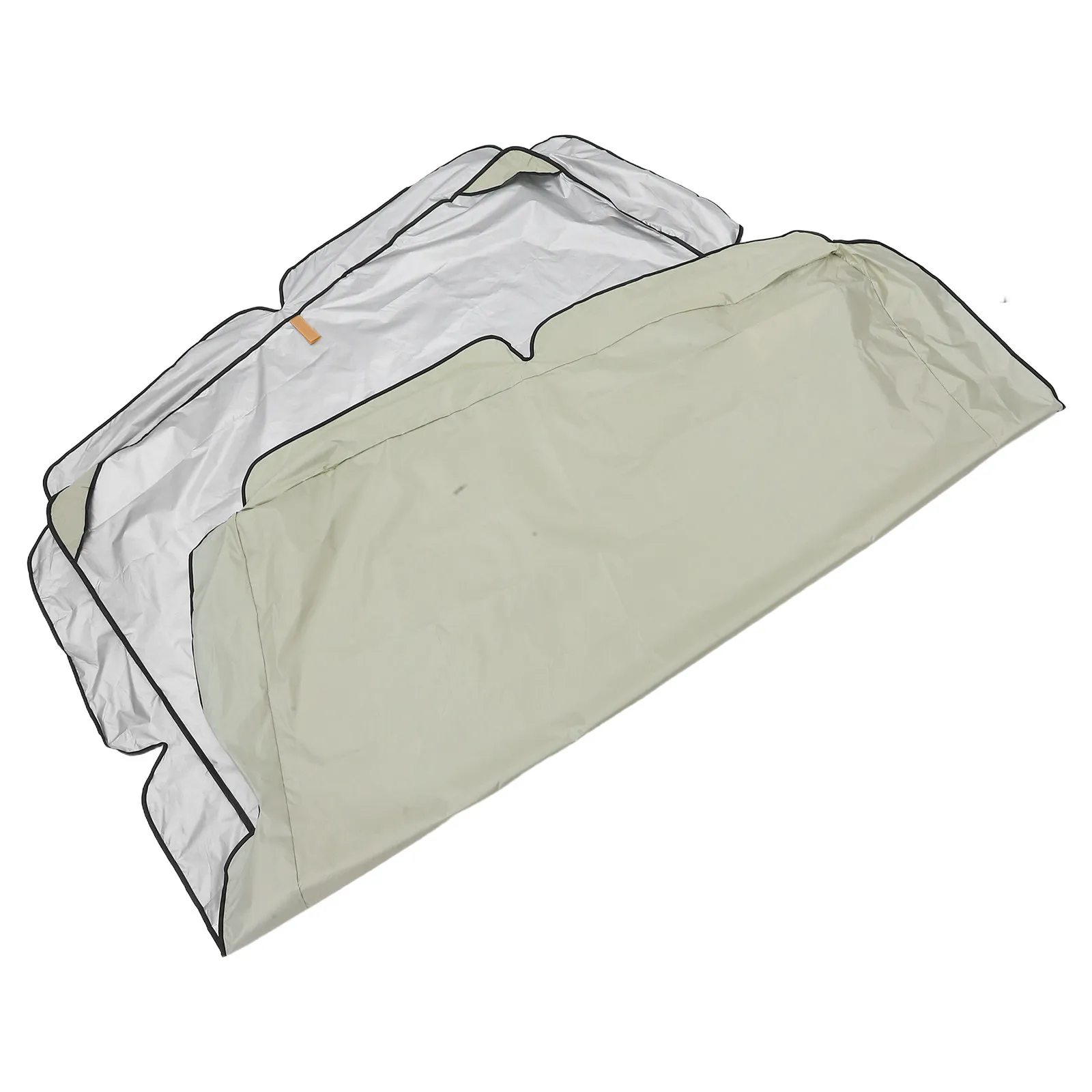 Waterproof Swing Canopy Replacement Polyester Pa Coating 190x132cm Beige Garden Swing Cover Dustproof Outdoor Patio