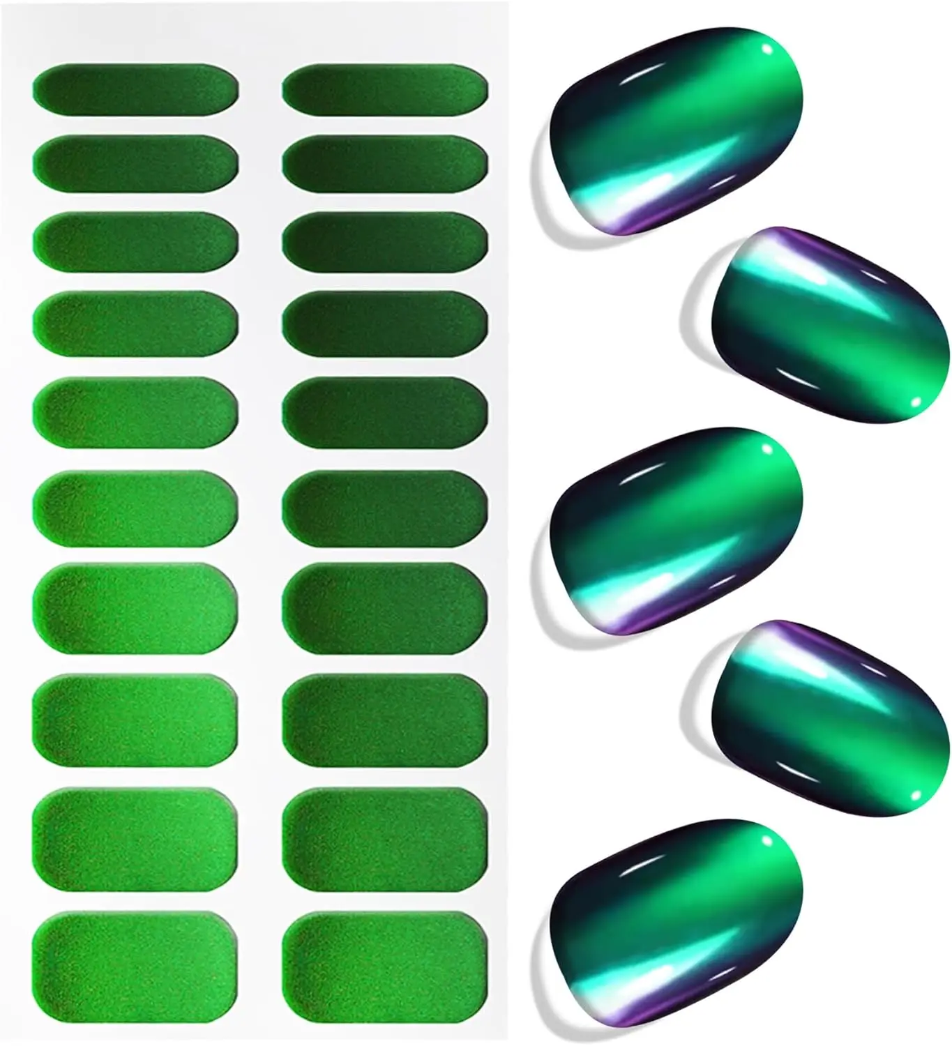 ジェルネイルステッカー グリッター ダークグリーン セミキュアジェルネイルストリップ ラップ UV/LED ネイルアート デザイン デコレーション アクセサリー