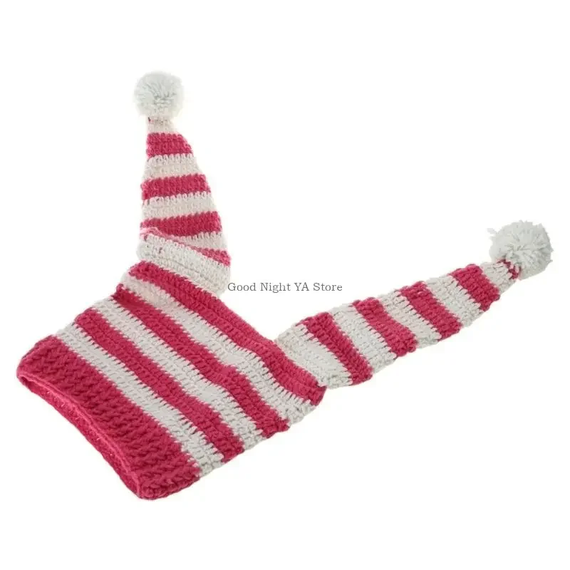 

Girls Clown Hat Y2K Knitted Ears Hat Crocheted Clown Gifts Warm Winter Hat