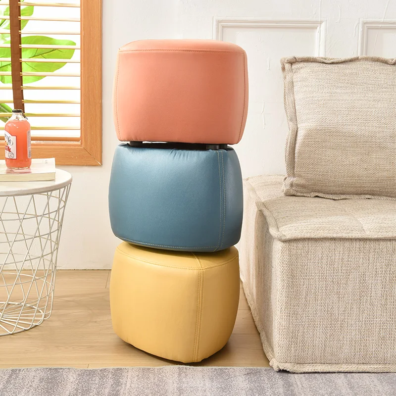 

Portable Footrest Waiting Chair Japanese Hallway Pouf Modern Footstool Kitchen Bench Apoya Pies Oficina Household Furniture