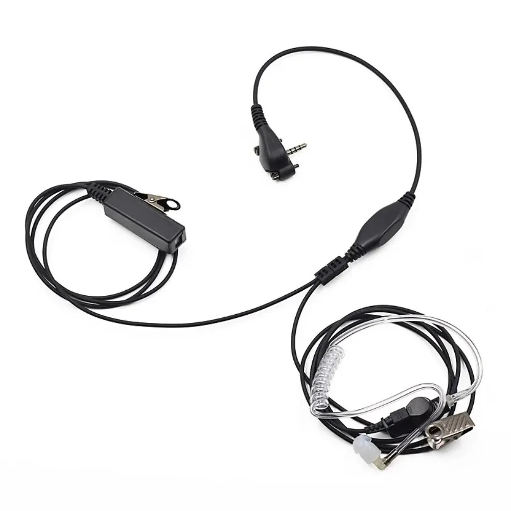 PTT Mic for Vertex Standard Radio VX-231 VX-160 VX-180 VX-168 VX231 Walkie Talkie FBI Surveillance Air Tube Earpiece Headset