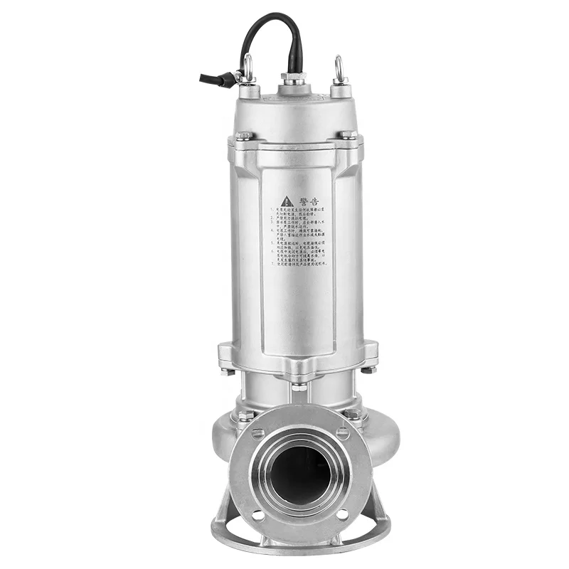 

2.2kw 3hp 2inch heavy duty manufacturer price vertical stainless steel sewer drainage centrifugal submersible sewage pump