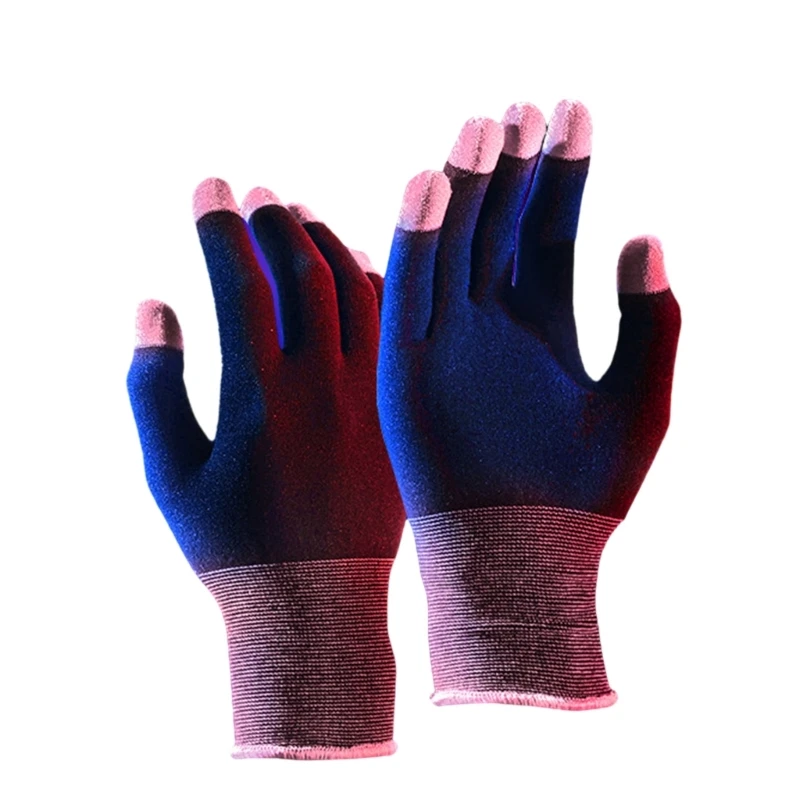 M6CA Sweatproof Finger Sleeve For Mobile Game Five Finger Cover Breathable Game Controller Sensitive Touch Gaming Gloves 2pcs