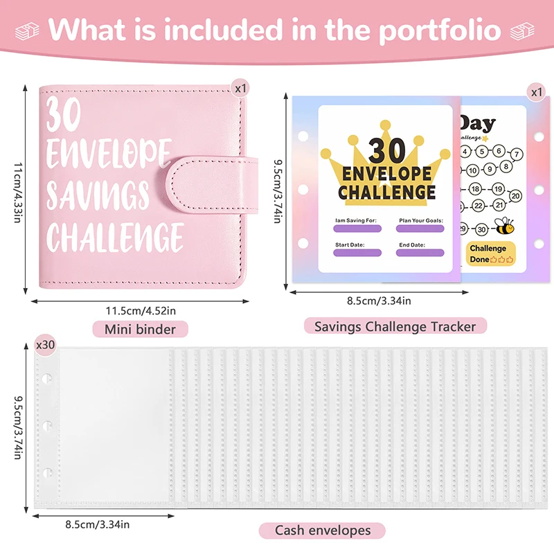 Reusable Envelopes For Money Saving Challenge 30 Day Envelope Challenge Savings Bags