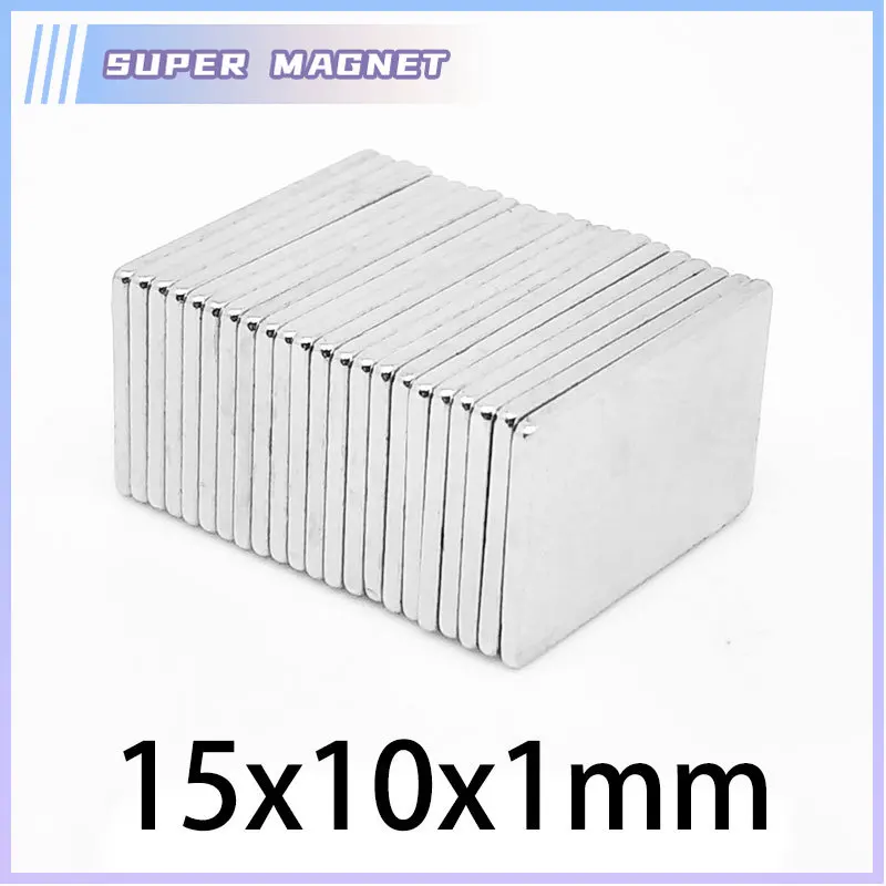 10/20/50/100/200/300PCS 15X10X1mm Thin Block Powerful Strong Magnetic Magnets N35 Permanent Neodymium Magnets 15x10x1 15*10*1