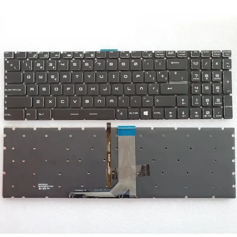 Teclado para ordenador portátil estadounidense para MSI MS-16J1