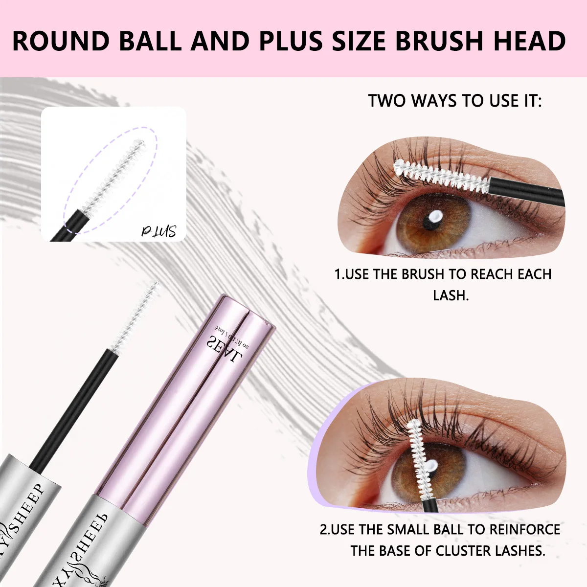 Lash Glue Bond and Seal 10ml Long Lasting Strong Hold Waterproof 2 in 1 Cluster Eyelash Glue for DIY Lash Extensions