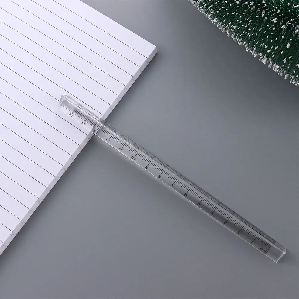 Drafting School 15cm Engineer for Artists Designers Architect Transparent Straight Ruler Measuring Tools Triangle Ruler