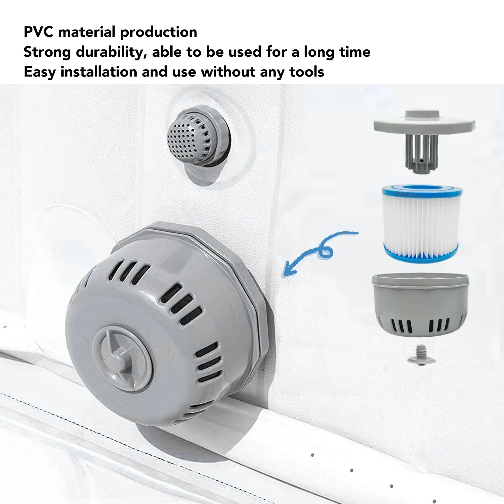 ZK30 Filter Cartridge Holder Housing Replacement Hot Tub Parts Filter Cartridge Holder for Lay Z V1 S1