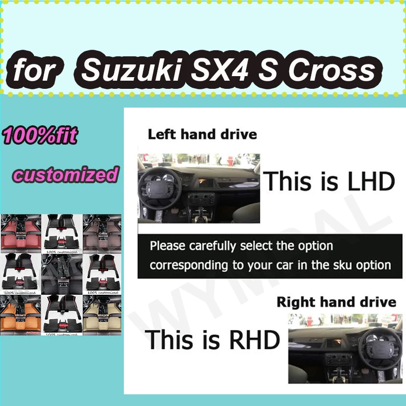 

Роскошные автомобильные коврики для Suzuki SX4 S Cross 2020 2021 2022, авто, роскошные кожаные коврики