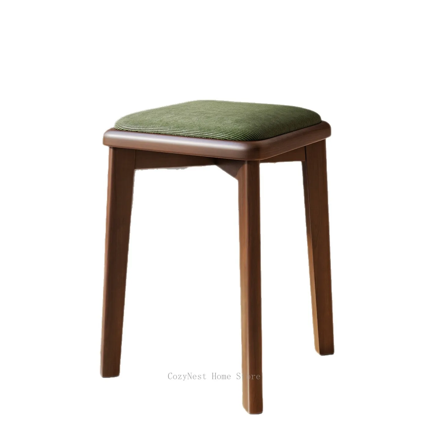 Beech soft bag stool household makeup stool restaurant spare stackable stool