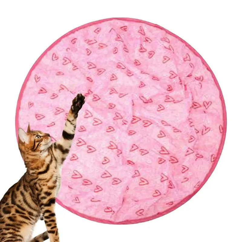 Interactive Cat Toy Hide And Hunt Cover Easy To Use Durable Wear Resistant Creative Funny Cat Toy Without Balls Pink