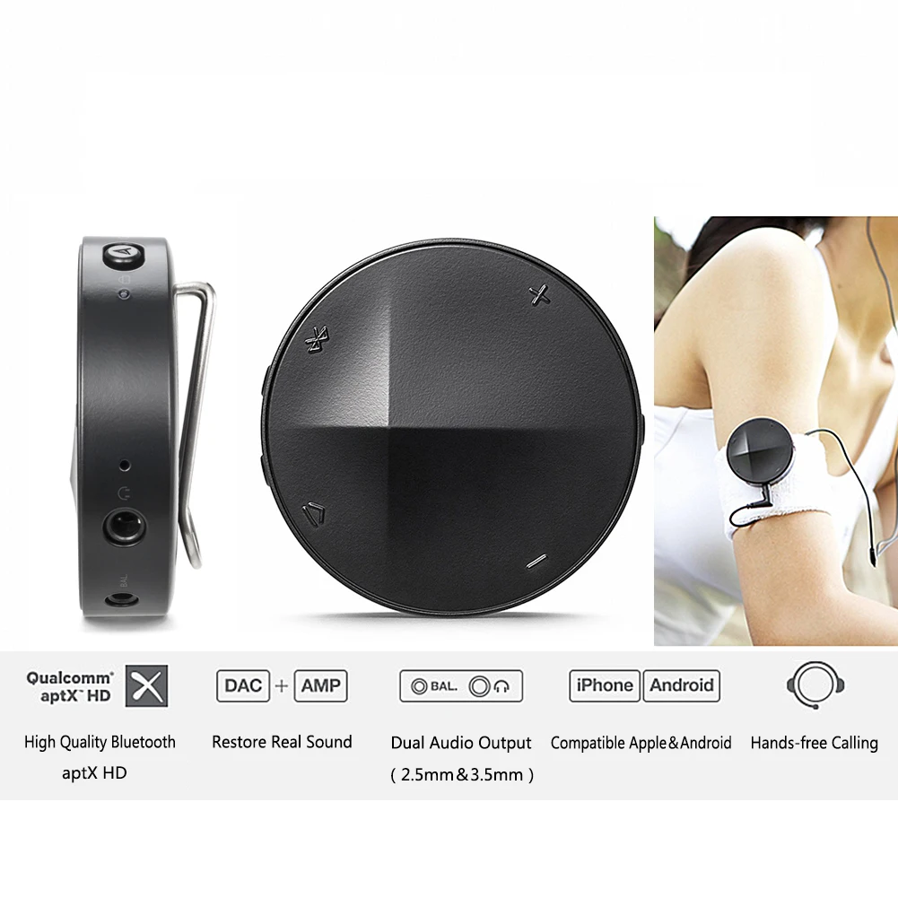 Astell & Kern AK – amplificateur de casque sans fil Bluetooth XB10, Compatible avec iOS et Android, prise en charge des appels mains libres aptx-hd