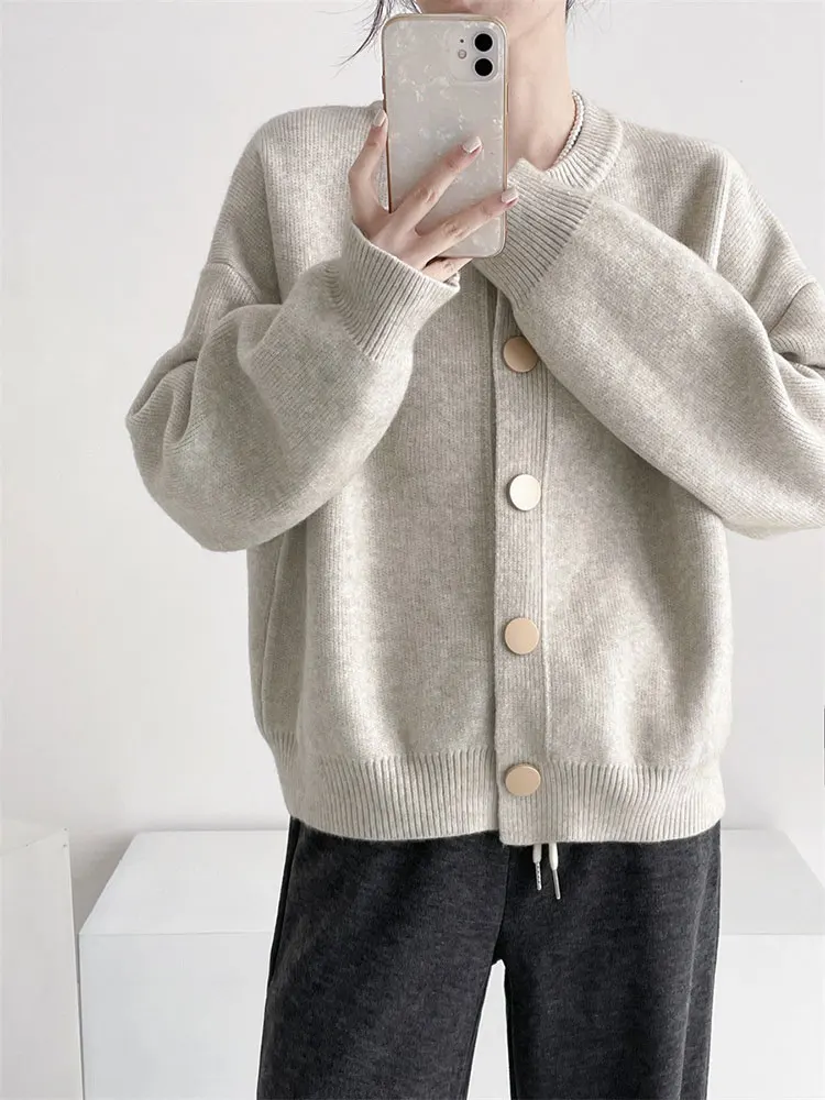 

Women's Open Cardigan Sweater Early Spring 2026 New Lazy Loose Versatile Knitted Outerwear Korean Sle Lazy Feeling Loose Ou...