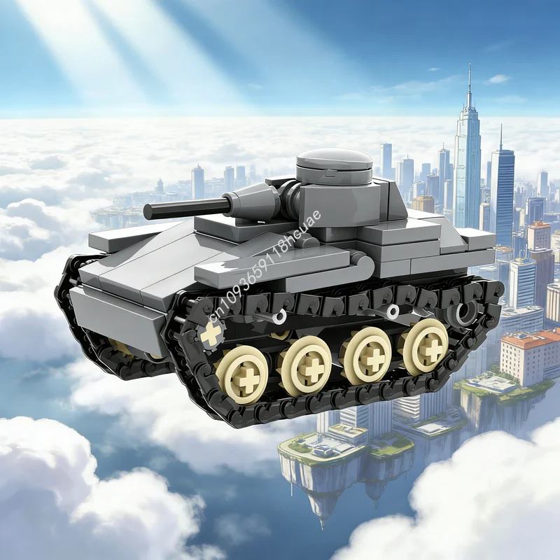 ตัวต่อรถถัง MOC T Light 169 ชิ้น แบบจำลองสถาปัตยกรรม ของเล่นสร้างสรรค์ DIY ของขวัญคริสต์มาส ชุดประกอบเสริมสร้างความคิด ของเล่นเสริมพัฒนาการเด็ก