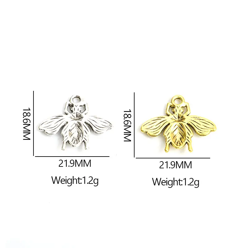 20 sztuk Bumble Bee Honeybee owady Charms Antique złoty/srebrny kolorowy wisiorek tworzenia biżuterii naszyjnik DIY bransoletka biżuteria ustalenia