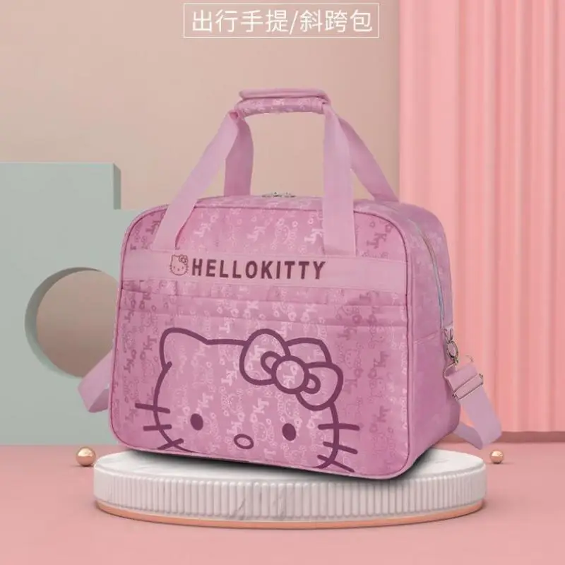 

Sanrio Kawaii Women's Travel Bag Hello Kitty Light Travel Bag Crossbody Bag Short-Distance Fashion Portable Student Storage Bag