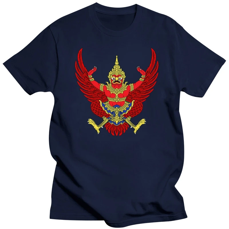 2020 New Summer Cool Tee shirt Thailand T-Shirt Thai Coat of Arms Garuda Flag Heraldic Tee Cotton T-shirt