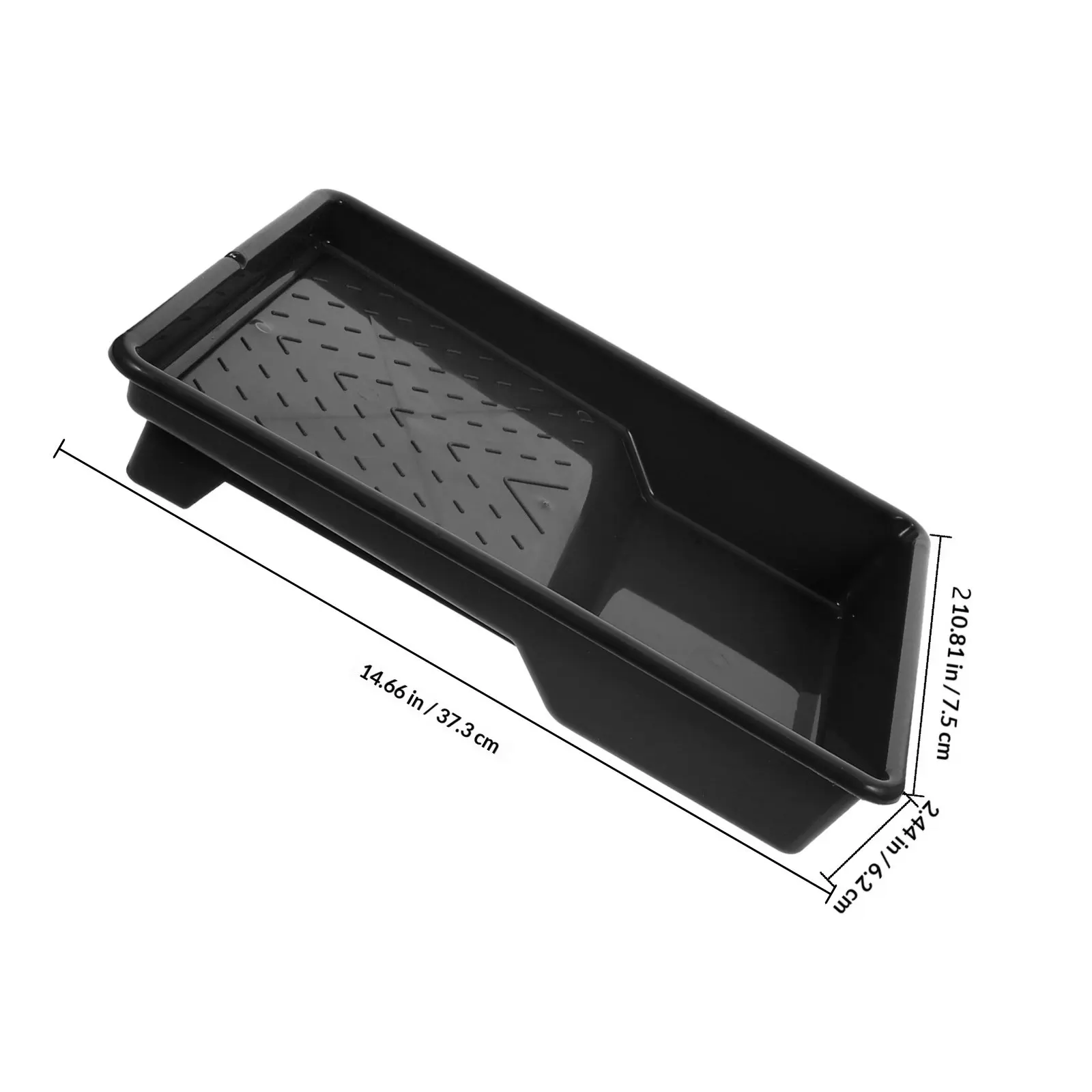 9-Inch Universal Plastic Paint Tray Black Heavy-Duty Roller Tray for Wall Painting Projects Paint Pan Liners Compatible with view 5