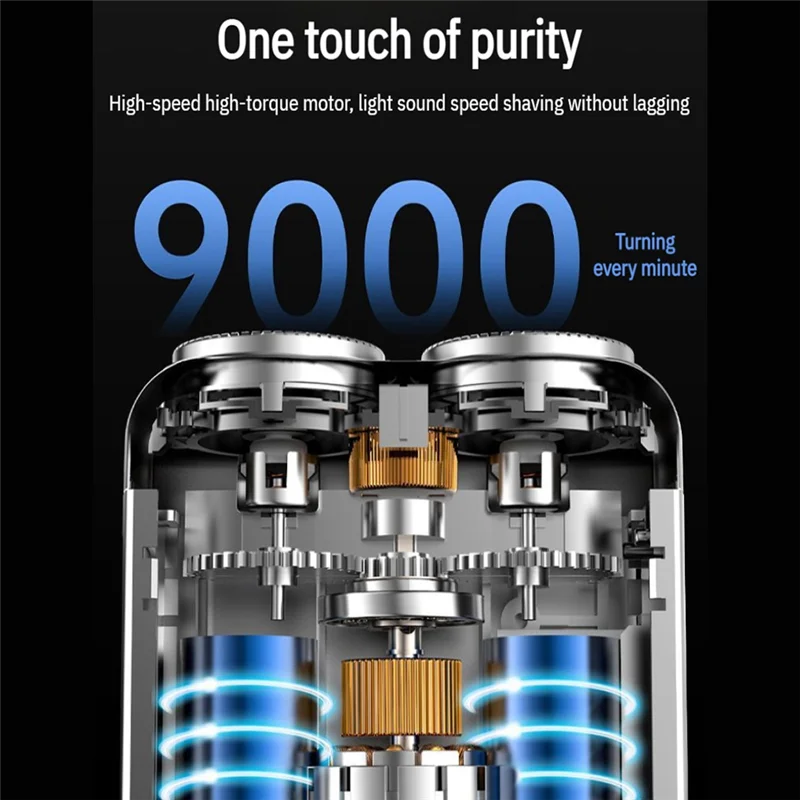 

A38T-Портативная бритва для бороды, аккумуляторная электробритва с двойным кольцом, магнитный резак, мини-электробритва, дорожная бритва