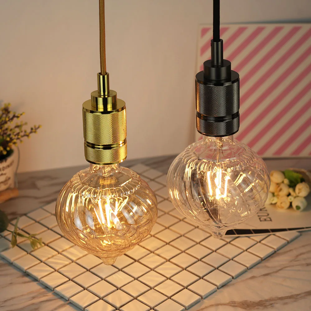 G125 LED Filament Bulb Spiral Light Retro Vintage Lamps Decorative Lamp Edison Bulb Incandescent Lamp Filament Light Bulb Home