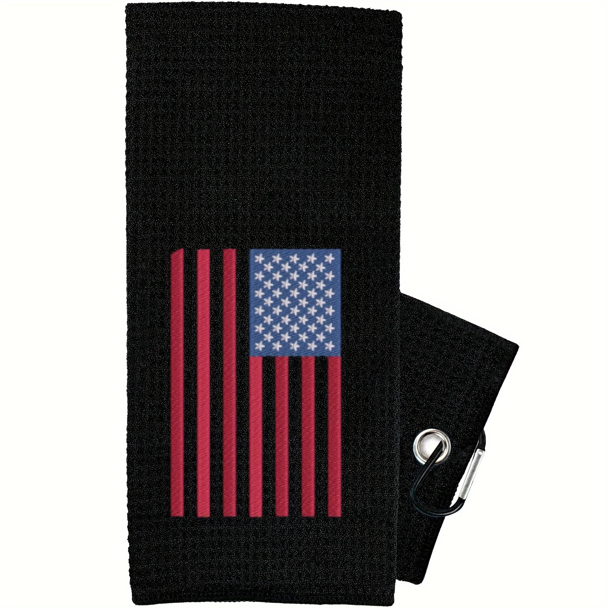 مناشف جولف عيد الميلاد - منشفة جولف بعلم أمريكي - منشفة جولف مطرزة بالولايات المتحدة الأمريكية، إكسسوارات جولف رائعة للاعبي الغولف للرجال