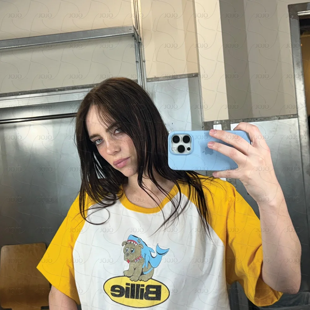 

Милые футболки с 3D принтом Billie Eilish в том же стиле, мужские и женские модные футболки в стиле поп-музыки, негабаритная футболка в стиле хип-хоп, гангстерский топ с русалкой