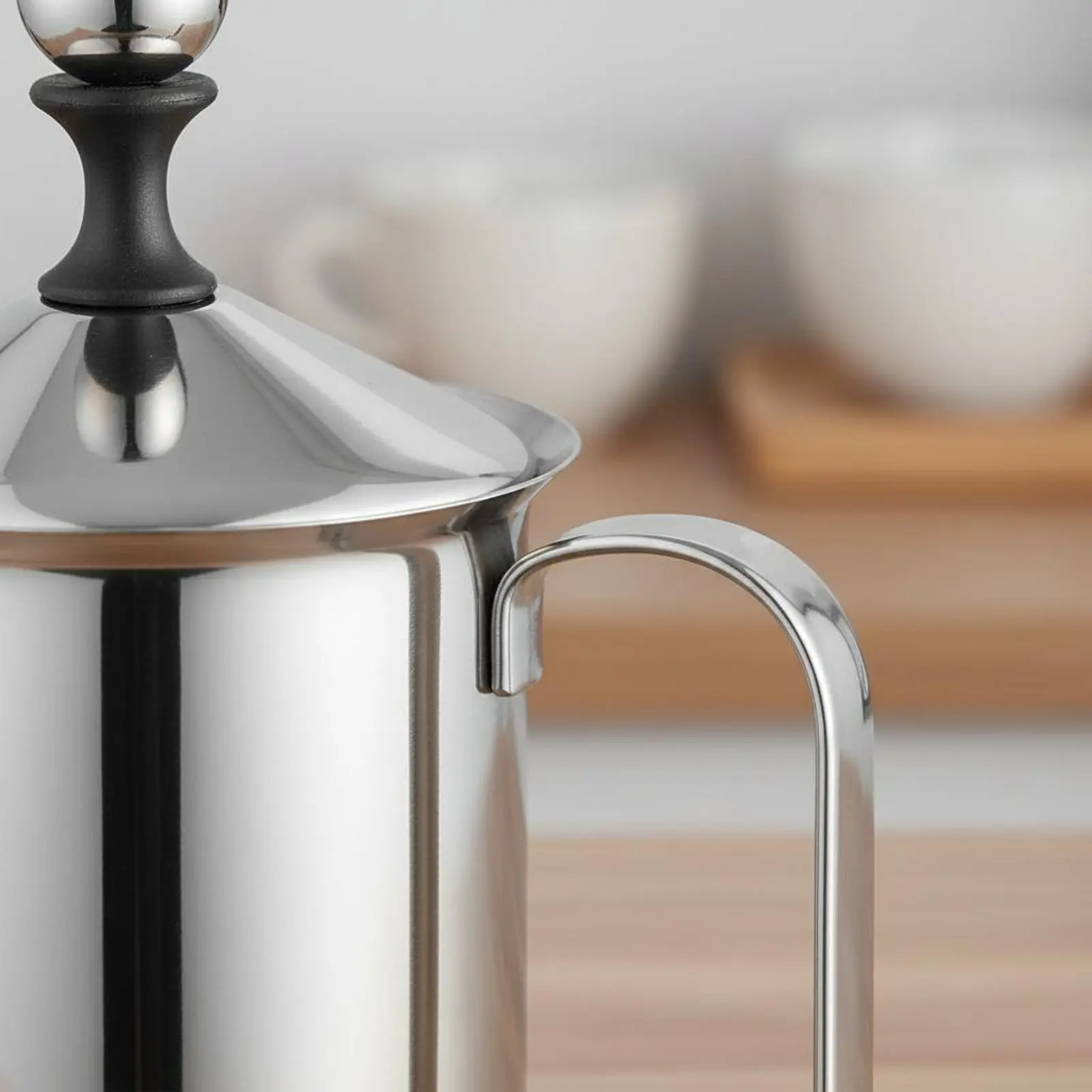 Stainless Steel Milk Frothing Pitcher Easy to Use Foam Whisk Coffee Accessory for Baristas