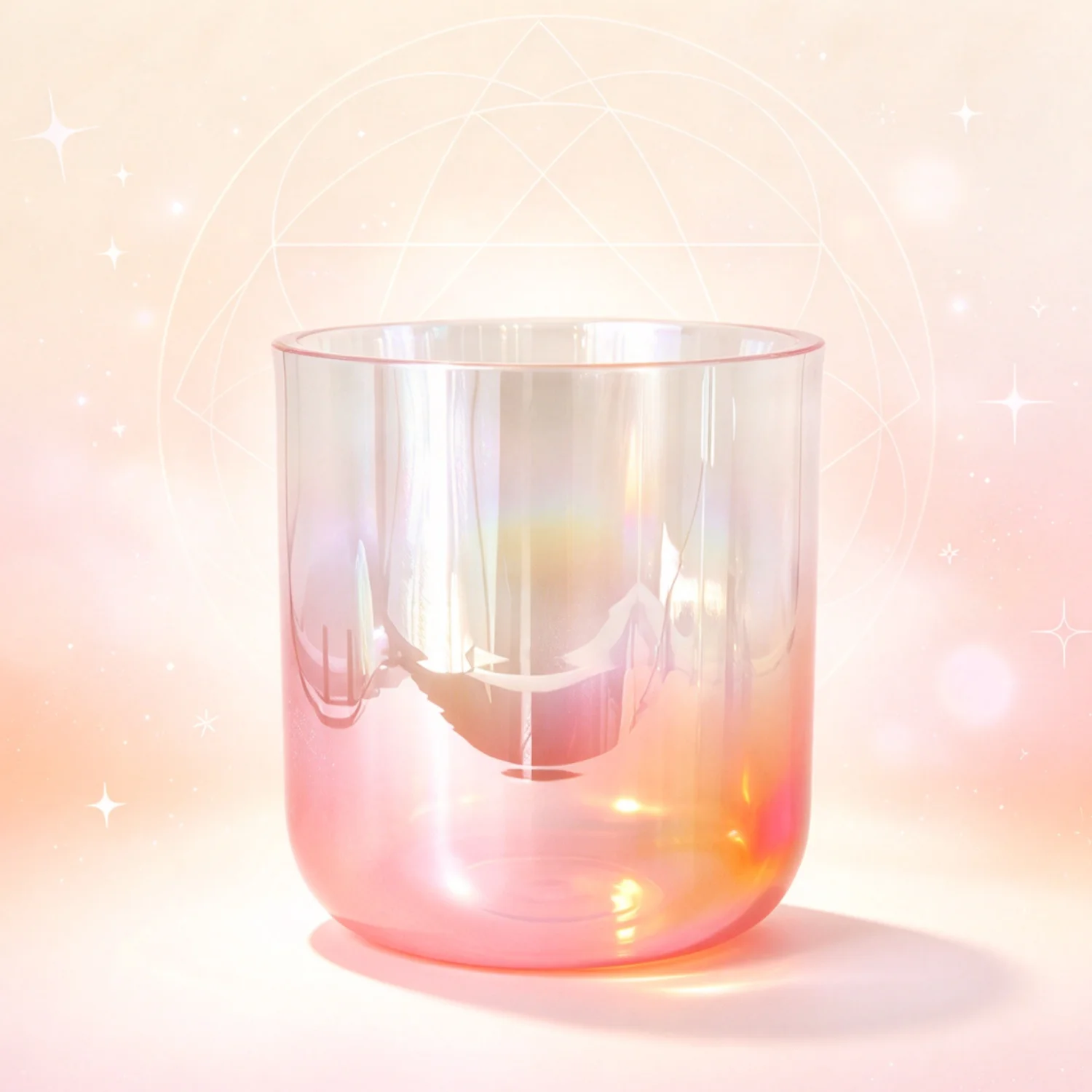STAR LINKUP Cosmic Aurora Peach Orange Alchemy Crystal Singing Bowl Sound Healing Meditation Quartz Bowl