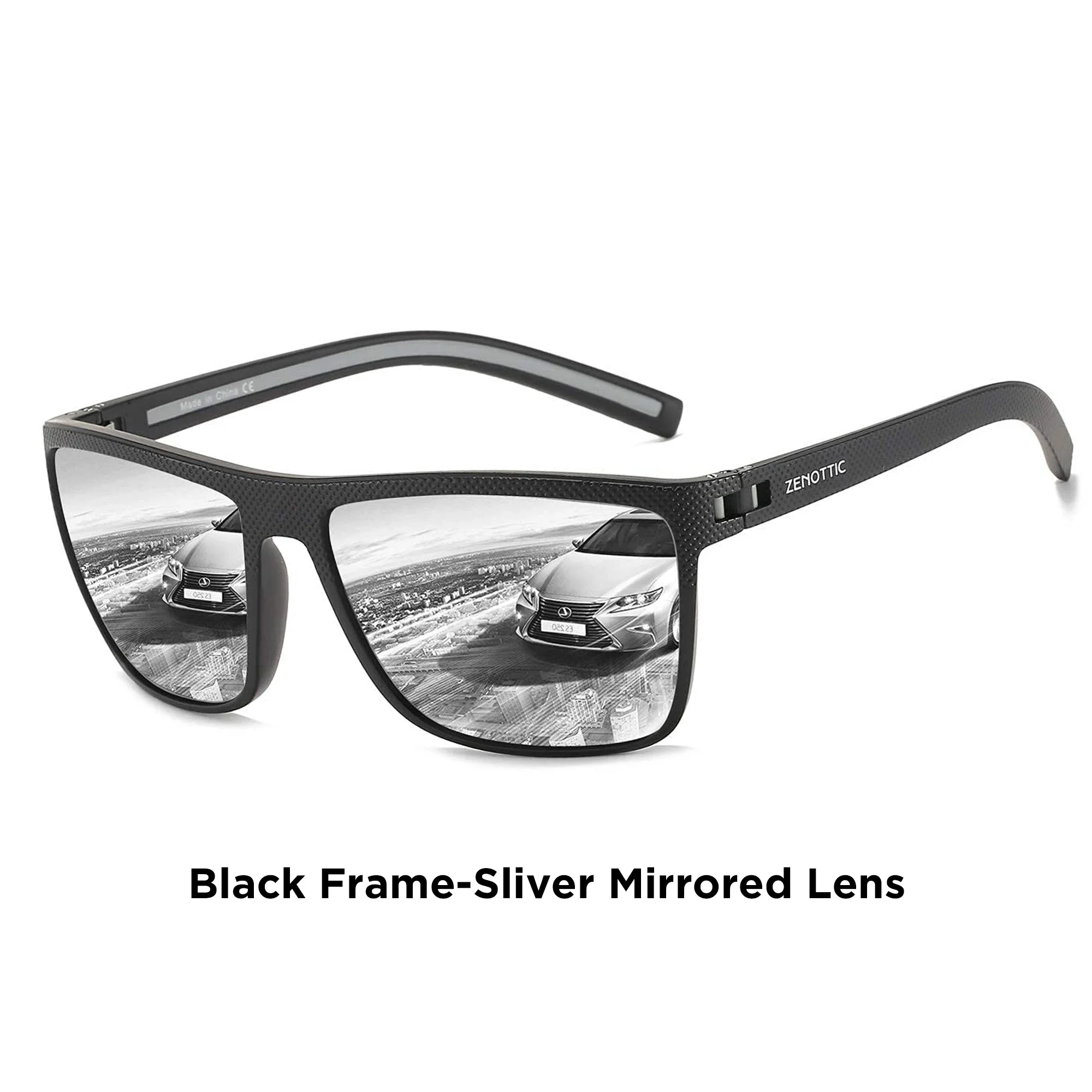 ZENOTTIC Retro-Sonnenbrille mit quadratischem Sehstärke für Unsiex, leicht, TR90, Myopie/Hyperopie/Progressive optische Sonnenbrille – Detail 11