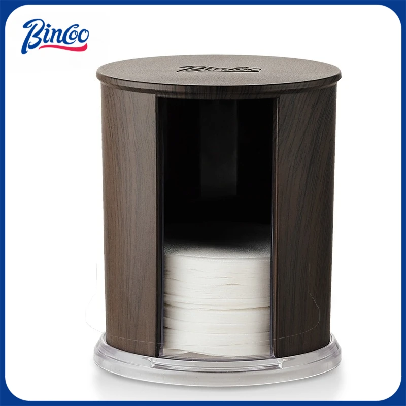 Bincoo Espresso Coffee Filter Paper Storage Box Dustproof Filter Case for Round Basket Universal Size Coffee Machine Accessories