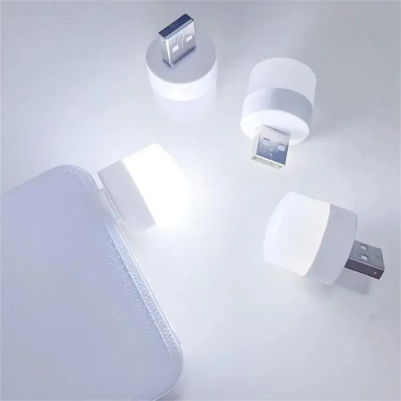 5pcs USB Night Light Mini LED Night Light USB Plug Lamp Power Bank Charging USB Book Lights Reading Portable Home Night Lighting