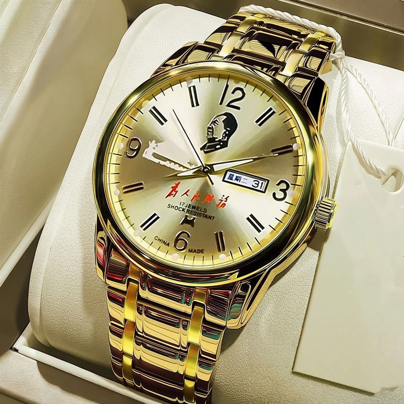 DUGARY China vintage quartz watch for men commemorate Male Brand Wristwatches shockproof business Relogio Masculino Clock