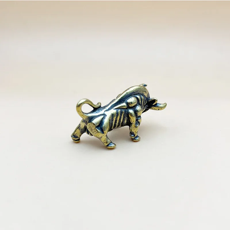 Guochao Antiques Create A Small Gift Brass Solid Matador Table Tea Pet To Do Old Decorative Art And Crafts