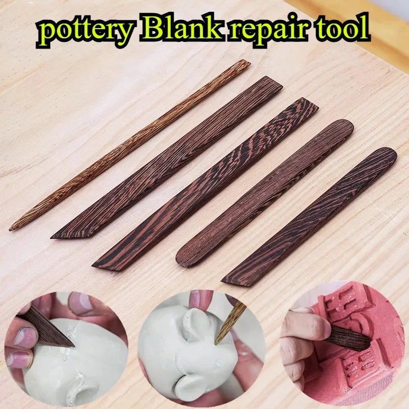 Pottery Clay Sculpture Tools 5pcs Set of Polymer Clay Carving Polishing Pen Spatula DIY Ceramic Body Repair Texture Portray Tool