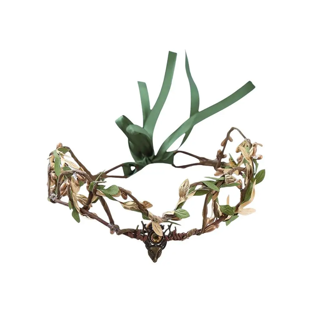 1 stks Elven Crown Elf Tiara Wijnstok Hoofddeksel Fee Heks Diadema Gothic Hoofdband Haar Bos Bruids Bruiloft Accessoires Jurk