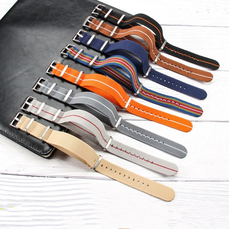 

18mm 20mm 22mm Elastic Nylon Watch Strap for Sport Canvas Universal Watch Band Bracelet Replacement Accessories with Tool