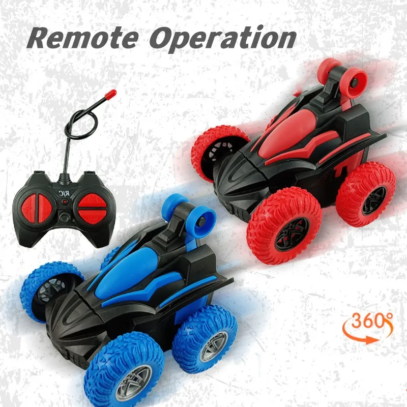 Kids Remote Control Electric Stunt Car 360 Degree Lighting Music Stunt Rotating Car Toys for Boys Girls Birthday Christmas Gift