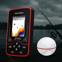 Erchang Fish Finder Wireless Sounder For Fishing 60m/197ft Depth Rechargeable Echo Sounder Sonar Fishing Portable Fish Finder