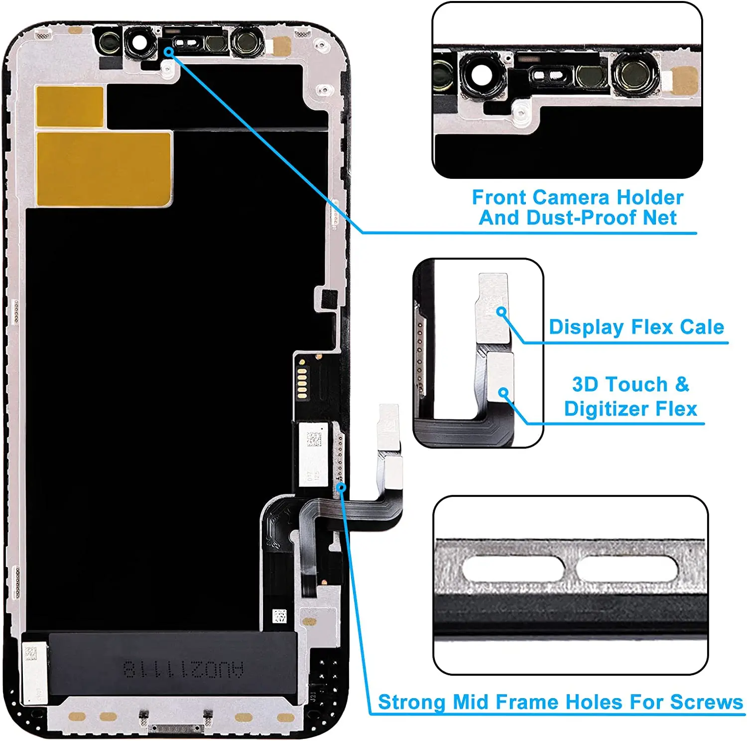 JK wymienny wyświetlacz IC dla iPhone X Xs XR 11 12 13 wyświetlacz LCD ekran dotykowy Digitizer zestaw bez martwych pikseli części zamiennych