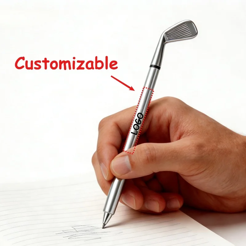 50/100pcs Golf-Shaped Customizable Ballpoint Pens with Non-Slip Grip for Golf Enthusiasts Office Supplies Party Favors